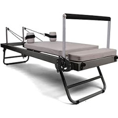 AAADRESSES Foldable Pilates Reformer Device, Foldable Reformer Pilates, for a Balanced Body, Up to 300 Pounds Load Capacity, for Home and Gym