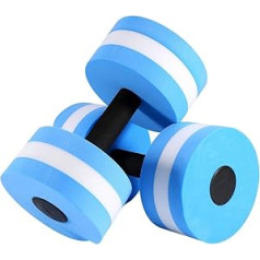 Dioche Aqua Dumbbells Water Foam Dumbbells EVA Water Aerobic Dumbbell Aquatic Barbell Aqua Fitness Swimming Pool Exercise Pack of 2