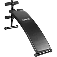 SPORTINATOR® Sit Up Adjustable Exercise Bench With Wipe Clean Faux Leather Cover, Three Brackets, Includes 2 Resistance Bands, For Various Weight Training Exercises In Y