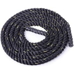 Battle Rope Hua Fitness Battle Rope 9 m 12 m 15 m Rope Jumping Full Body Sports Training Rope Outdoor Climbing Rope Wear-Resistant and Durable (Size: 25 mm x 9 m)