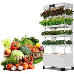 ABBNIA Hydroponics Growing System Tower Башня для выращивания гидропоники, 5 эбенов, LED-Licht, 72 Pflanzplätze, 85 Saatplätze, mit Zubehör, für Kräuter, Obst, Gemüse/1 STK