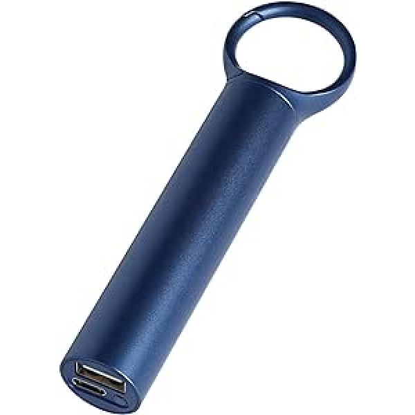 Lexon Nomady Power Bank External Battery 3000mAh with Gold Plated Snap Hook (Dark Blue)