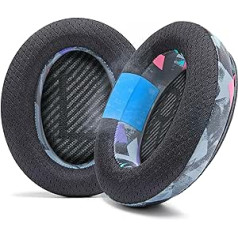 WC Freeze QC35 - Cooling Gel Ear Pads for Bose QC35 and QC35ii (QuietComfort 35) Headphones and More | Breathable Sports Fabric, Cooling Gel, Extra Thick and Cooler Longer | 90's Black