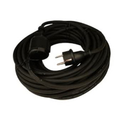 UNITEC Gummi-Verlängerung H05RR-F3G1,5mm² 10m, IP 44, schwarz