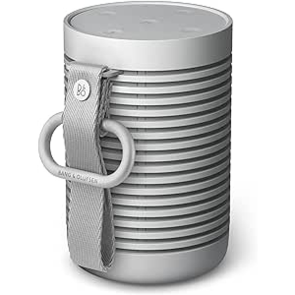 Bang & Olufsen Beosound Explore Wireless Outdoor Bluetooth Speaker with USB-C Charging Cable, Dustproof and Waterproof IP 67 - Grey Mist