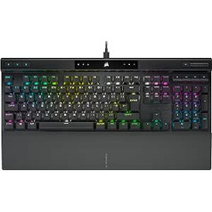 Corsair K70 RGB PRO Wired Mechanical Gaming Keyboard (Cherry MX RGB Red Switches: Linear and Fast, 8000Hz Hyper-Polling, PBT DOUBLE-SHOT PRO Keycaps,