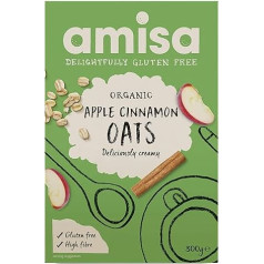 Amisa Органическая овсяная каша с яблоком и корицей 300 г (упаковка из 3)