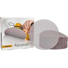 Mirka Abranet Netz-Schleifscheiben Ø 200 мм Klett / Korn P180 / 50 Stk / zum Schleifen von Holz, Spachtel, Lack, Kunststoff / 5425205018