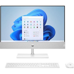 Pavilion All in One PC | 23,8-дюймовый IPS FHD дисплей | Intel Core i7-13700T | 16GB DDR4 RAM | 1TB SSD | Intel UHD Graphics 770 | FHD TNR 5MP IR Camera | Windows 11 Home | QWERTZ Keyboard | White