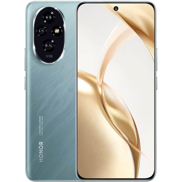 Смартфон HONOR 200 5G - память ПЗУ 512 ГБ, аккумулятор 5200 мАч, Snapdragon 7s Gen 3, тройная камера 50 МП, экран 6,7 дюйма, Dual SIM, NFC, MagicOS 8.0/Android 14 - зеленый