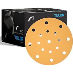 TULDA Hook and Loop Sanding Discs P40 Random Orbital Sander Pads 150mm 15 Hook and Loop Sanding Discs Paper Sanding Pads for Random Orbital Sander (Box of 50)