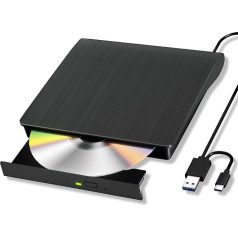 Yaeonku внешний Blu-Ray плеер CD/DVD/BD чтения/записи Bluray плеер портативный USB 3.0 и Type C DVD рекордер Blu-Ray для Win7/8/10/11/ Mac OS