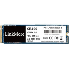LinkMore XE400 250 ГБ M.2 2280 PCIe Gen4 NVMe 1.4 внутренний SSD, твердотельный накопитель, до 4650 Мб/с для латопов и ПК внутренний игровой SSD