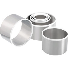 Lurch 10560 Набор колец для печенья из нержавеющей стали 6 штук для вырезания, драпировки и порционирования