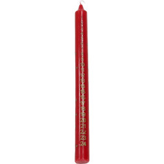 Toyland® Traditional Christmas Advent Candle - Countdown to Christmas - 1 Box Content (Red)