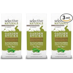 Selective Naturals Garden Sticks Pea & Mint For Rabbits 2.1-Ounce - Pack of 3