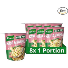 Knorr Pasta Snack Pot Cheese & Cream Delicious Instant Noodles Ready in Just 5 Minutes 8 x 71 g