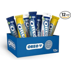 OREO Box I 12 упаковок печенья Oreo I 3 сорта Oreo I Включает 6 x Oreo Original, 3 x Oreo Golden, 3 x Oreo Double I Подарочная коробка печенья