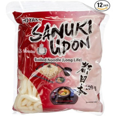 Макаронные изделия Мияко Сануки Удон, упаковка из 12 штук (12 х 200 г)