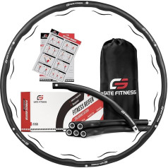 Обруч GATE FITNESS для взрослых и детей для снижения веса [1,2 кг / 1,5 кг / 2 кг] | 6-8 сегментов хула-хупа с волновым дизайном | для начинающих и продвину