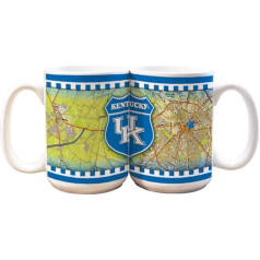 The Memory Company NCAA Kentucky Wildcats Road To 15 oz Mug, White, Set of 2