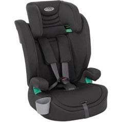 Детское автокресло Graco Eldura™ R129 лицом вперед с 15 месяцев до 12 лет (76-150 см), защита от боковых ударов, черный, полночь