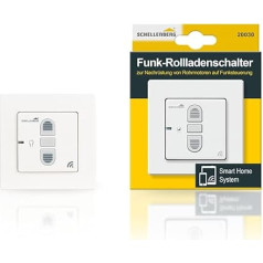 Schellenberg 20030 Smart Home Funk-Rolladenschalter & Funk-Raffstoreschalter, nachrüstbar für Smarte Antriebe, Weiß