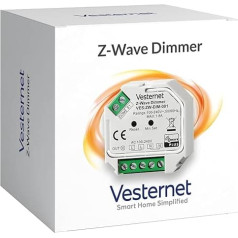 Vesternet Z-Wave Smart Dimmer Switch Совместим с Home Assistant, Domoticz, Homey, Fibaro, Smartthings, Hubitat. Настенный выключатель с функцией контроля энергопотребления для умного