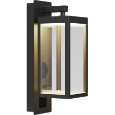 Настенный светодиодный светильник Lucande Ditta (современный) из черного алюминия (1 лампочка) - Настенные светодиодные светильники для наружног