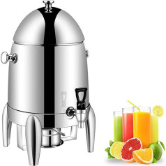 Edelstahl-Kaffeekafer-Urne - Heißgetränke-Spender, für Hotels, Buffets und Catering-Events, mit Deckel, Zapfhahn und Kraftstoffhalter