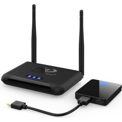 Беспроводной передатчик и приемник HDMI, Binken Wireless HDMI Extender Kit, 1080P HD HDMI без кабеля, потоковое медиа видео/аудио с ноутбука, камеры, PS5, ПК на монит