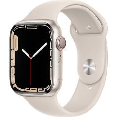 Apple Watch Series 7 (GPS + Zellular, 45MM) Aluminiumgehäuse Polarstern mit Polarstern Sportarmband (Generalüberholt)