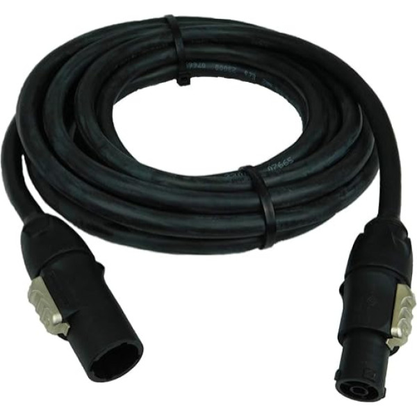 NWP PowerCON True1 Top Extension Cable 5 m to PowerCON True1 Top Socket - 3 x 1,5 mm² - Rubber Hose Cable - Left Cable