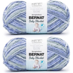 Пряжа Bernat Baby Blanket Beautiful Blue - 2 упаковки по 300 г - полиэстер - 6 Super Bulky - 220 метров - Вязание/Кроше