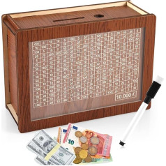 Деревянный ящик для денег со счетчиком Piggy Bank Многоразовый деревянный ящик для денег малый