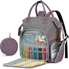 Многофункциональный рюкзак для вязания Coopay, дорожная сумка для вязания с 6 отверстиями для продевания пряжи, большая сумка для хранения пр