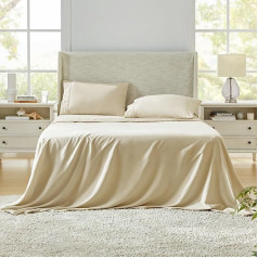 Комплект постельного белья HULALA HOME из 4-х частей, мягкая полиэфирная микрофибра, быстросохнущая, влагоотводящая, однотонная, с вышивкой, 1 пр