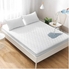 DuShow King Size Waterproof Quilted Silent Mattress Protector Extra Deep 40cm Water Resistant King Size 150x203+40cm