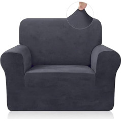 Чехлы для дивана 1 место эластичная ткань стрейч диван скольжения чехол плюшевые протектор для детей домашних животных гостиная серый