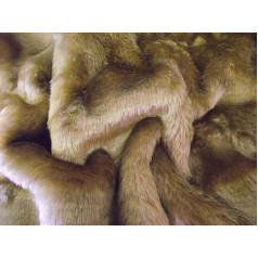 SHORT PLUSH Care Bear Faux Fur Fabric ANTELOPE BROWN