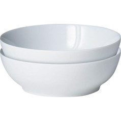 White By Denby 2-Piece Porcelain Cereal Bowl, 2 Bowls