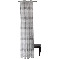 Полупрозрачная штора Homing Горизонтальная полосатая серая (в упаковке 1) 245 x 140 см (В x Ш)