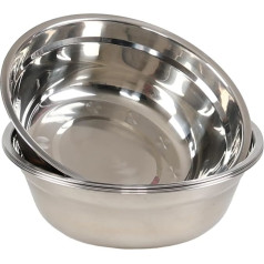 Yesdate 4 Pieces Stainless Steel Mixing Bowls 26cm Mirror Polished Large Metal Salad Bowl Set for Kitchen Cooking Baking Preparation