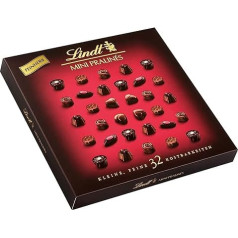 Lindt Feinherbe Mini Dark Pralines | 163 г | Темный шоколад | 32 шоколадные конфеты | Маленький шоколадный подарок или шоколадный подарок