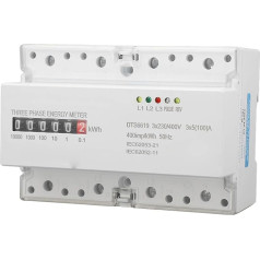 Счетчик электроэнергии 230V 400V 5-100A DIN Rail KWh Meter Power Meter 3 Phase 4 Wire Energy Current Power Consumption Wattage Meter