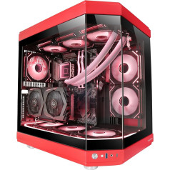 Mars Gaming MC-3T, игровой корпус ATX, тройное окно с закаленным стеклом, полное жидкостное охлаждение, двойная боковая камера, 3 x вертикальных слота
