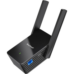 BrosTrend AX1500 WiFi 6 WLAN Bridge, гигабитный WLAN LAN адаптер с гигабитным портом RJ45, двухдиапазонный 1201 Мбит/с 5 ГГц и 300 Мбит/с 2,4 ГГц, WLAN to LAN Adapter для принтер