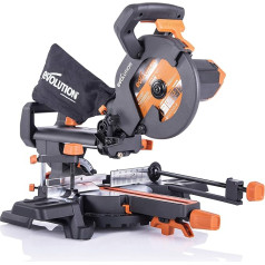 Evolution Power Tools - R210SMS+ Многоцелевая раздвижная торцовочная пила с комплектом Plus, 210 мм (230 В)