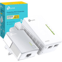 TP-Link TL-WPA4221 KIT AV600 Powerline Adapter WiFi Extender Kit, WiFi N300, порты Ethernet, TP-Link Powerline Adapter, Powerline WiFi Extender, Powerline Network Adapter, UK Plug, Plug & Play