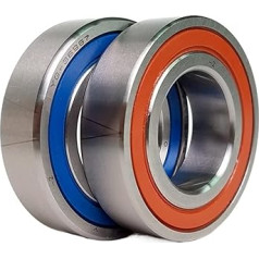 1 Paar 7205 7205C-2RZ-P4-DBA 25x52x15 abgedichtete Schrägkugellager Geschwindigkeitsspindellager CNC ABEC 7 (Größe: DB) (Size : T)